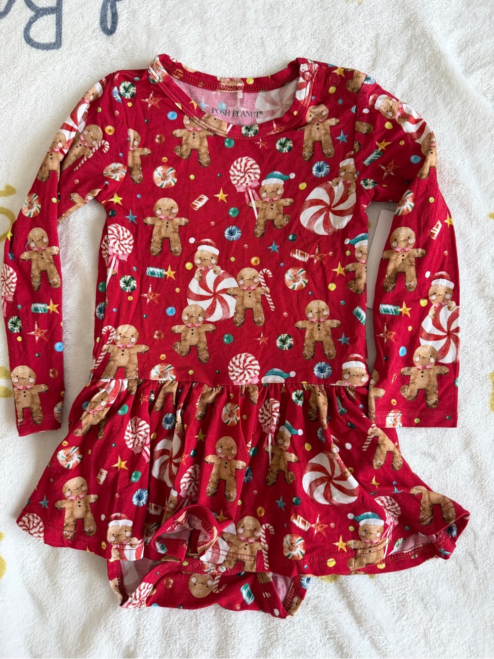 NWT(Nordstrom tag) Posh peanut gingerbread man dress- 18-24M